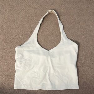 Lululemon Athletica White halter bra Crop Top